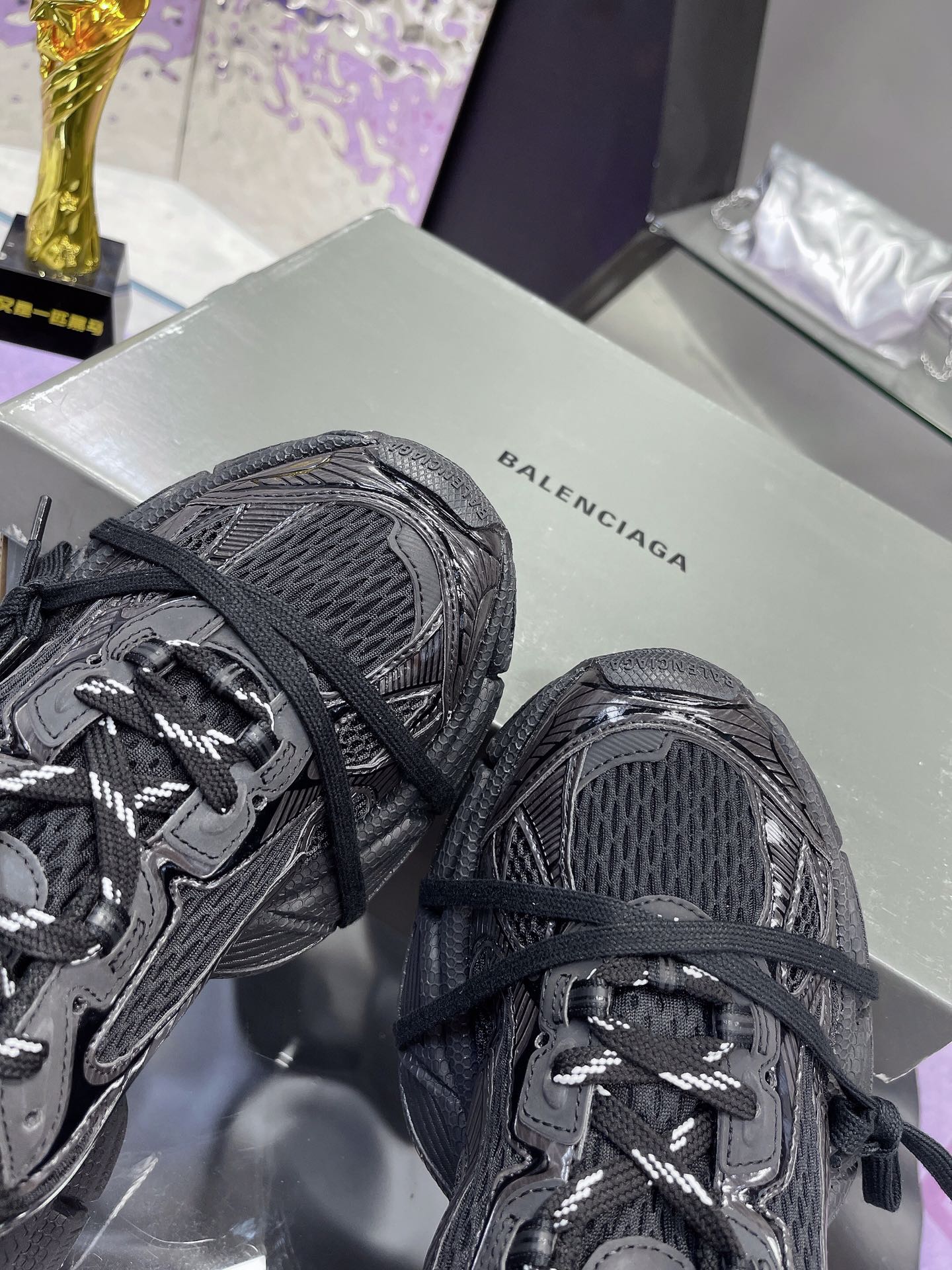 Balanciaga 3XL SNEAKER IN BLACK MESH AND POLYURETHANE