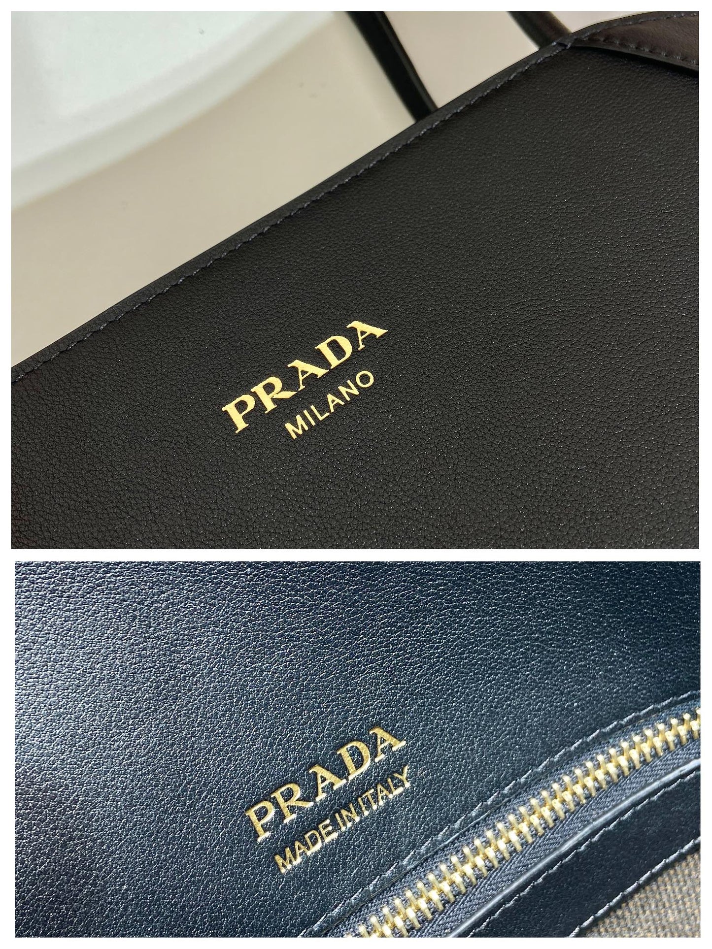 PRADA ELEGANT TOTE BAG 40 IN BLACK SMOOTH CALFSKIN