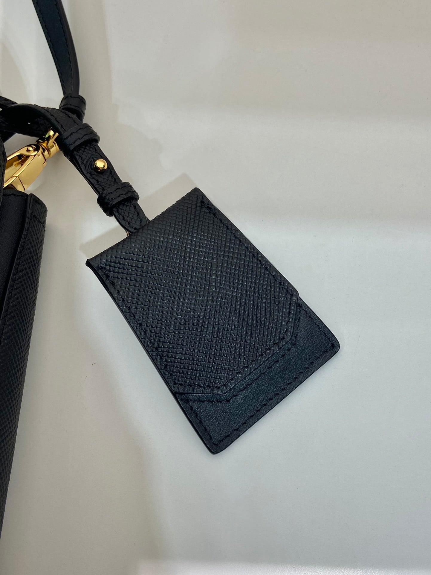 PRADA MINI BUCKET BAG 18 IN BLACK SAFFIANO LEATHER