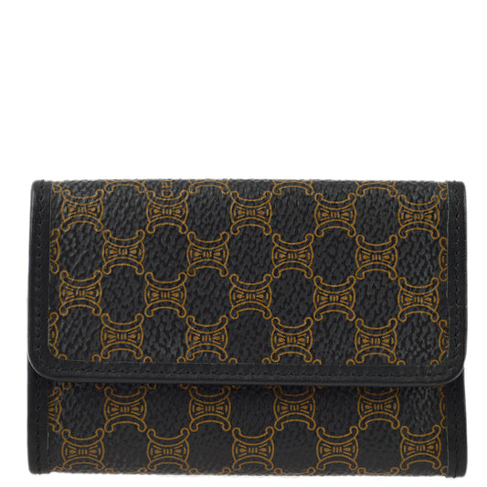 Celine Black Macadam Key Case Small New