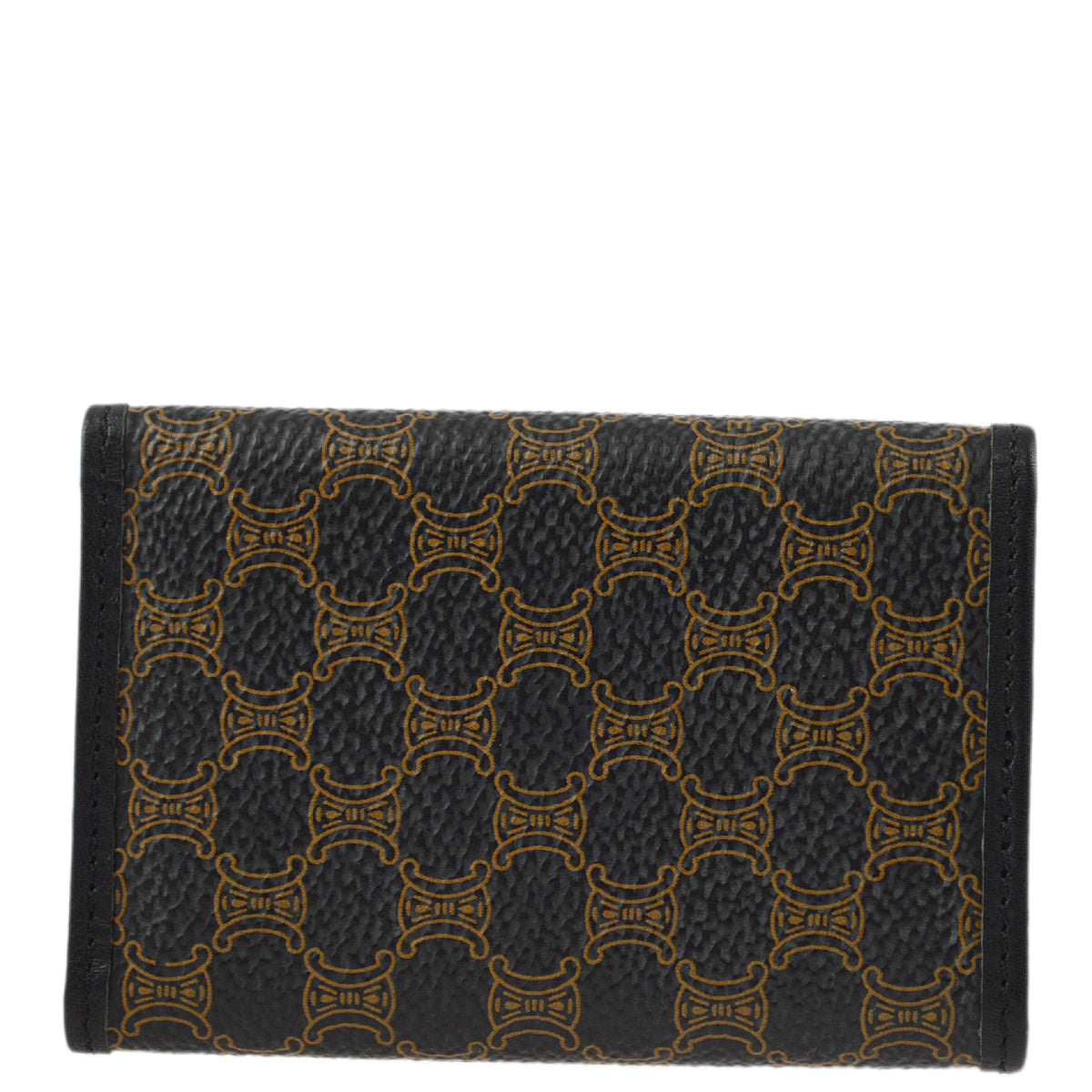 Celine Black Macadam Key Case Small New