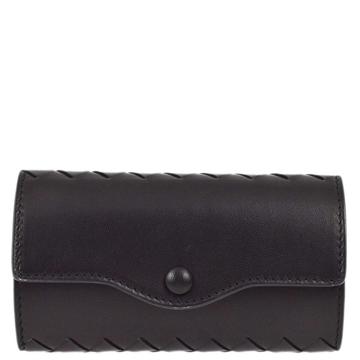 Bottega Veneta Intrecciato Key Case Black Small New