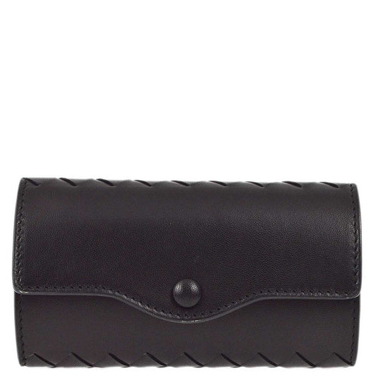 Bottega Veneta Intrecciato Key Case Black Small New