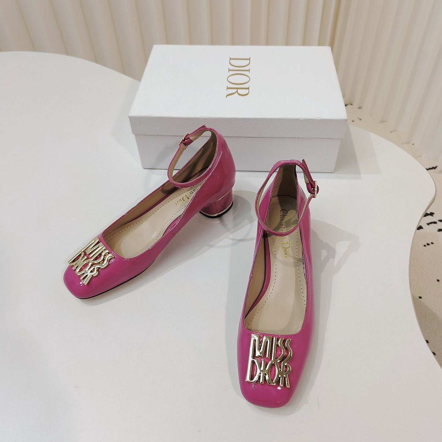 DIOR Miss  DIOR Pump 40mm In Deep Pink Cowhide 111330
