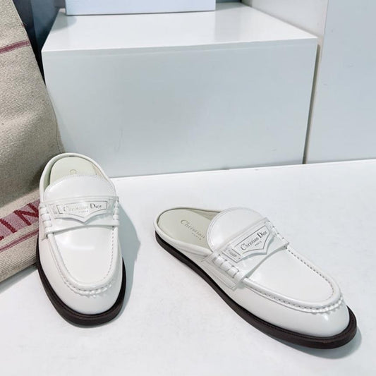 DIOR Boy Mule White Cowhide