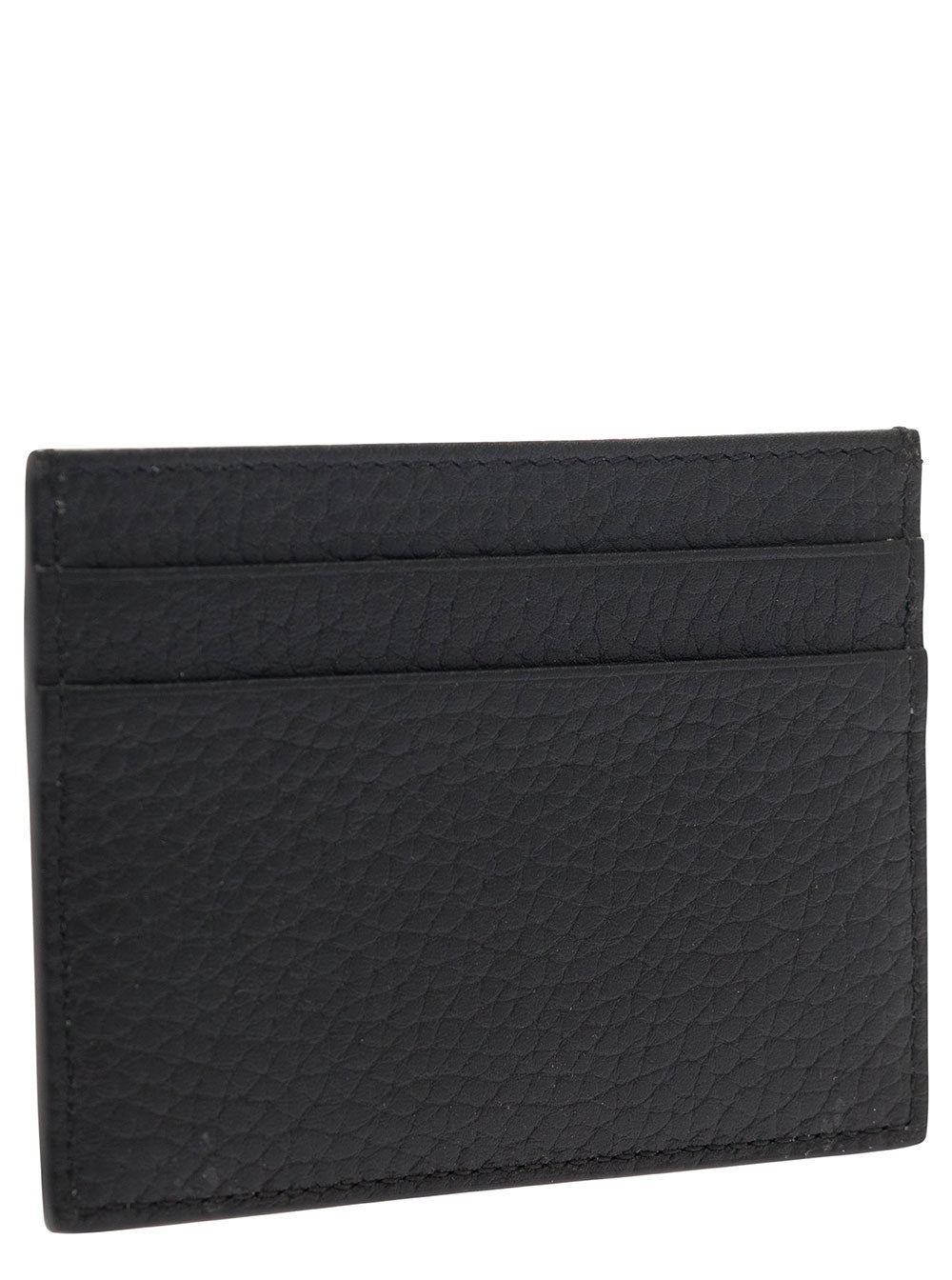 Dolce & Gabbana Men Black Card-Holder With Quilted Logo In Leather Man
