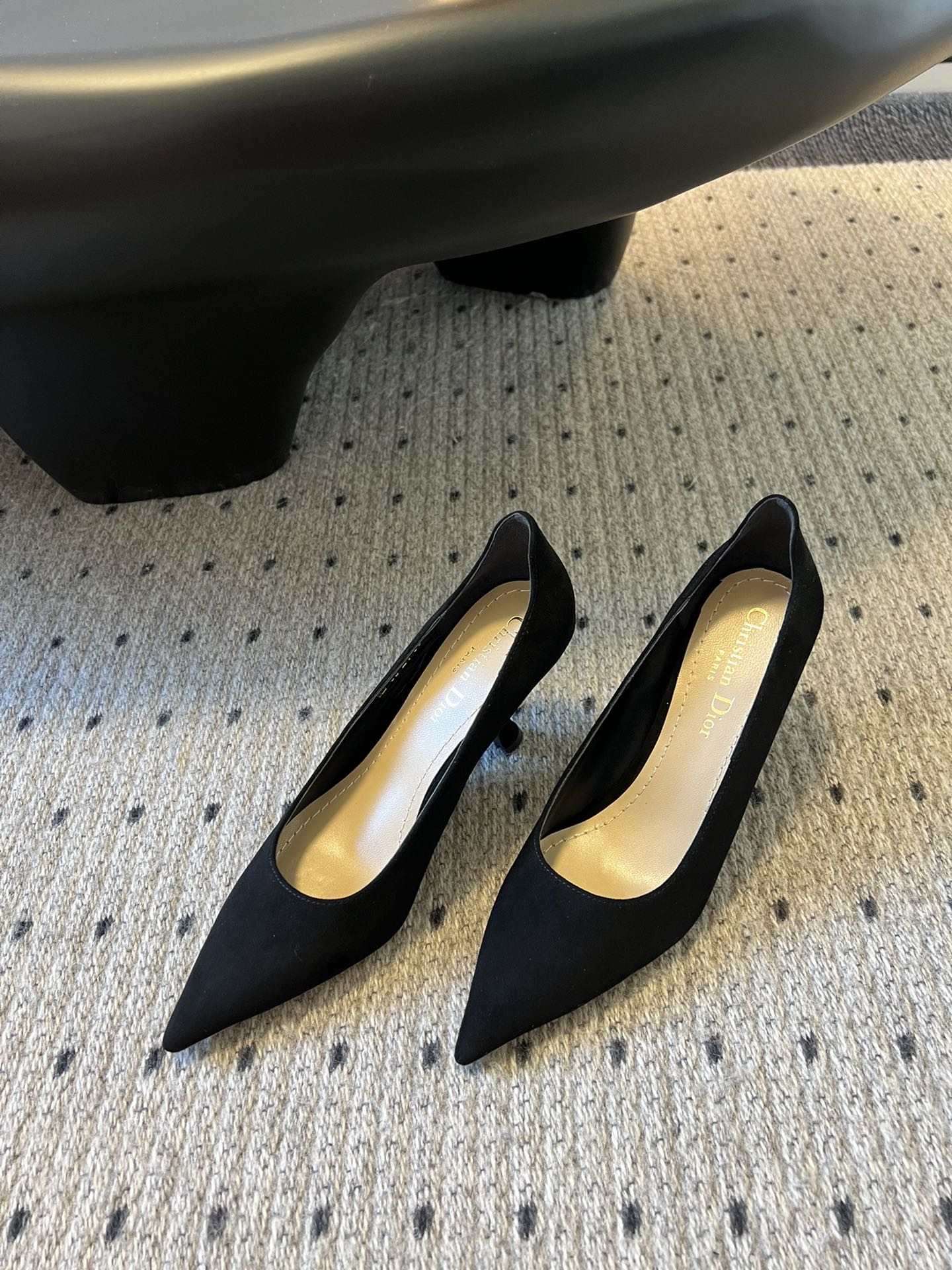 DIOR Tribales Pump 75mm In Black Suede 996955