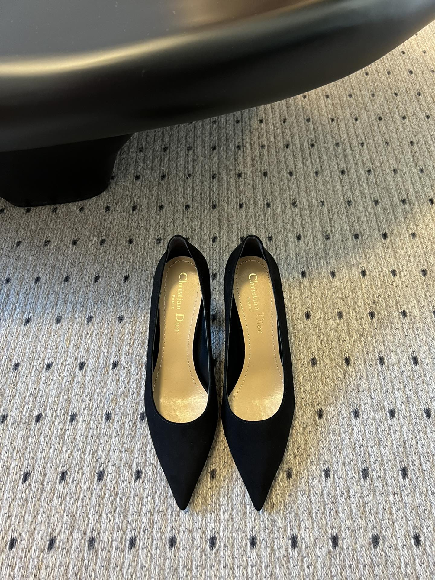 DIOR Tribales Pump 75mm In Black Suede 996955