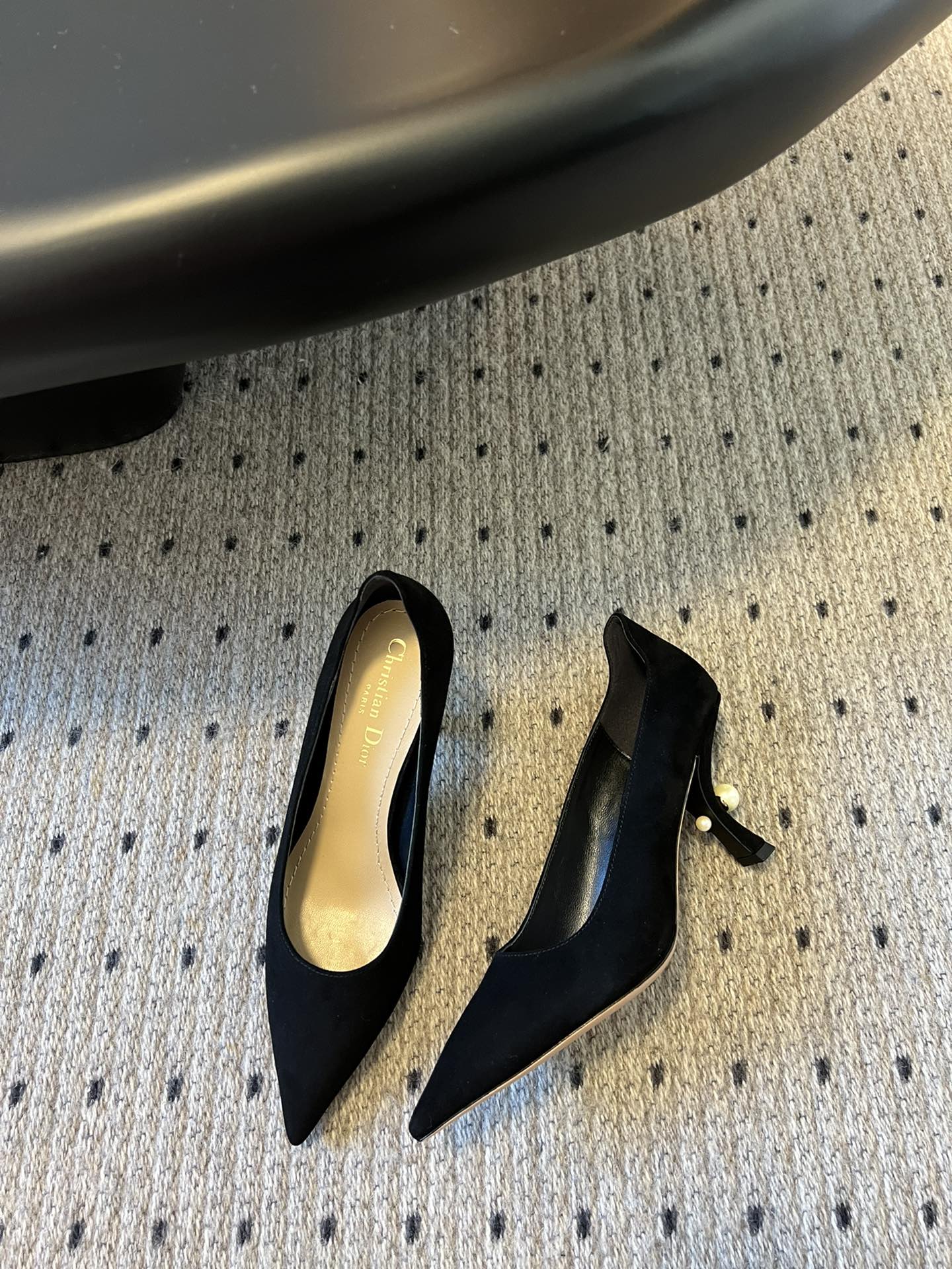 DIOR Tribales Pump 75mm In Black Suede 996955