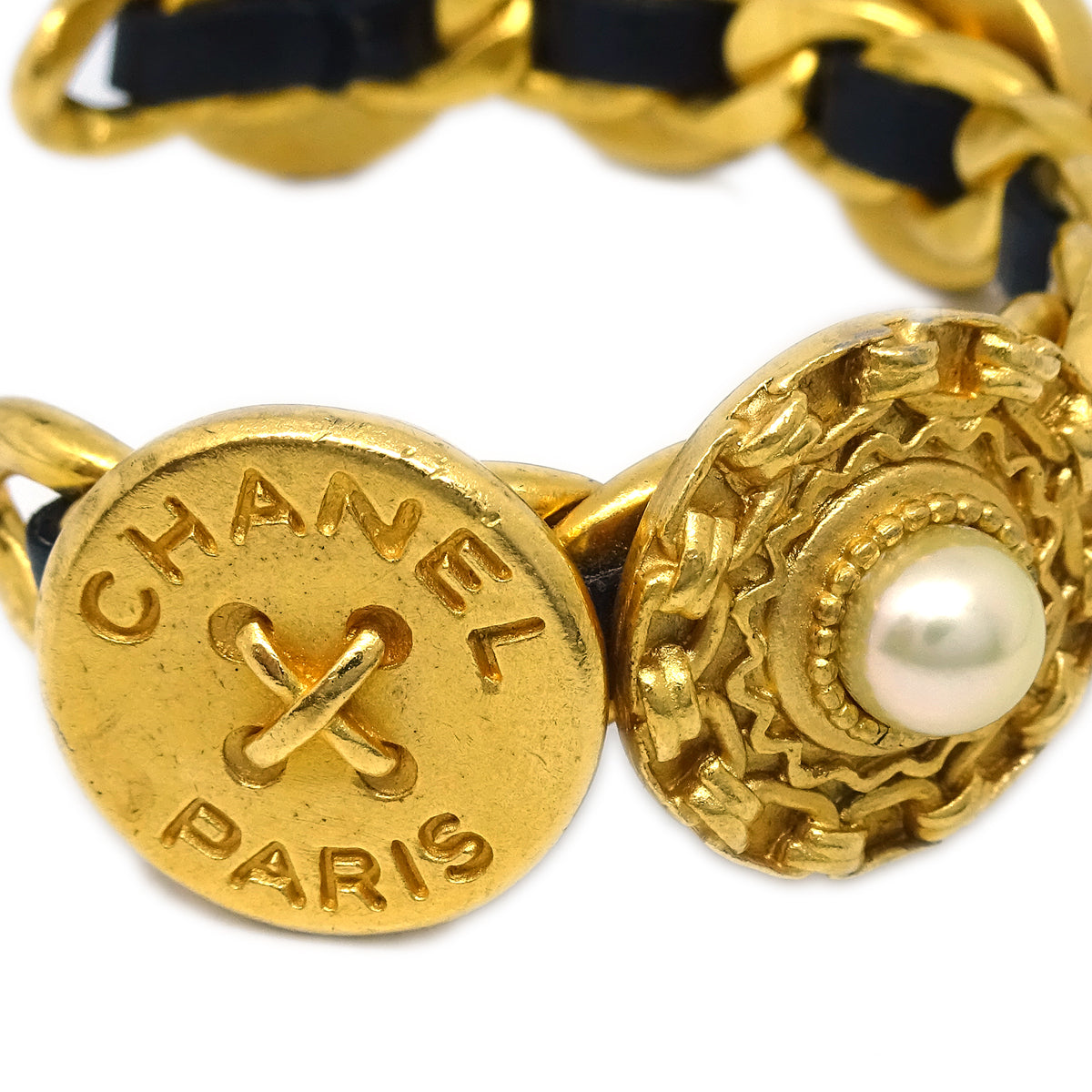 Chanel Bangle Costume Pearl Gold 95A