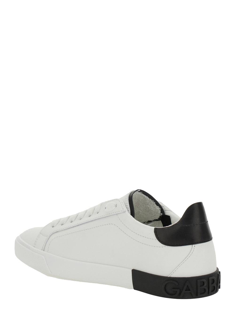 Dolce & Gabbana Women White Low Top Sneaker With Animal-Motif Logo In Leather Woman