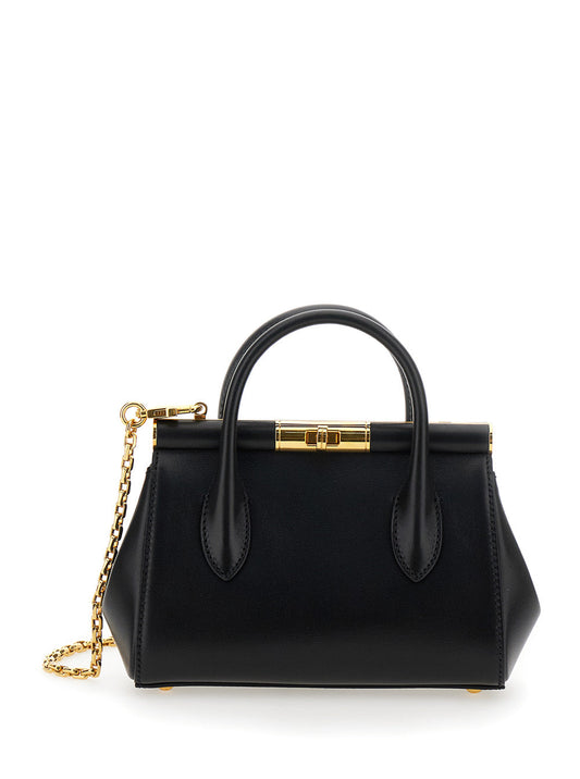 Dolce & Gabbana Women 'Marlene Small 'Black Handbag With Shoulder Strap And Logo Embossed On The Back In Leather Woman