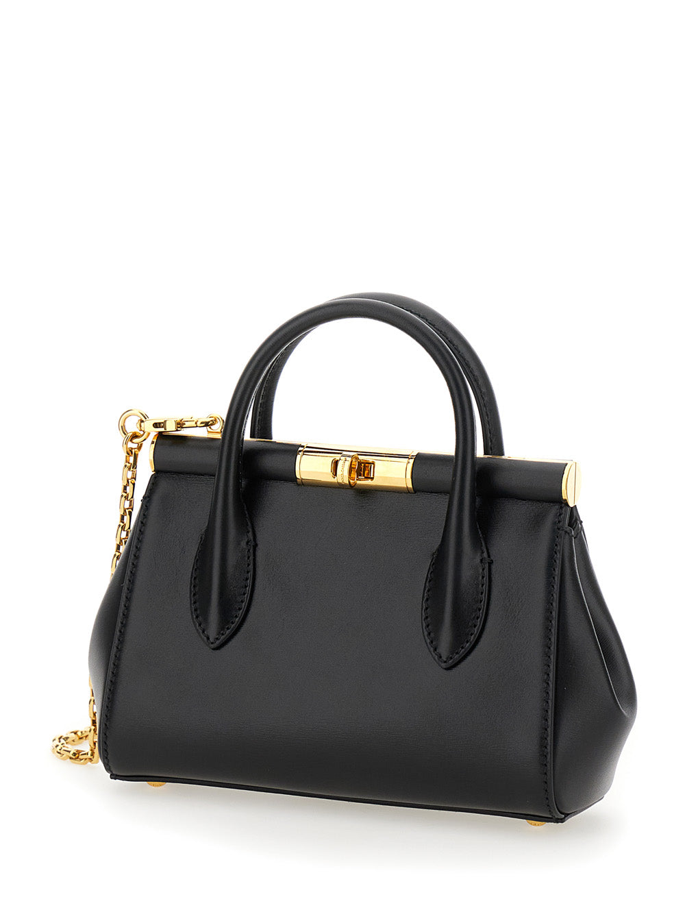 Dolce & Gabbana Women 'Marlene Small 'Black Handbag With Shoulder Strap And Logo Embossed On The Back In Leather Woman