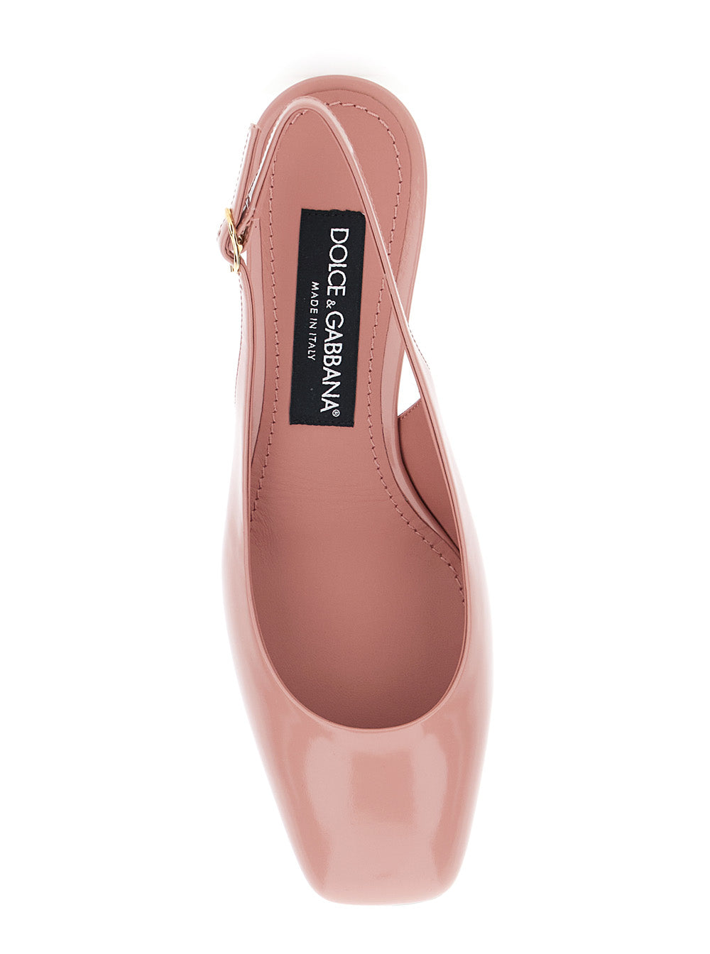 Dolce & Gabbana Women Pink Décolleté With Dg Logo On The Heel In Shiny Leather Woman