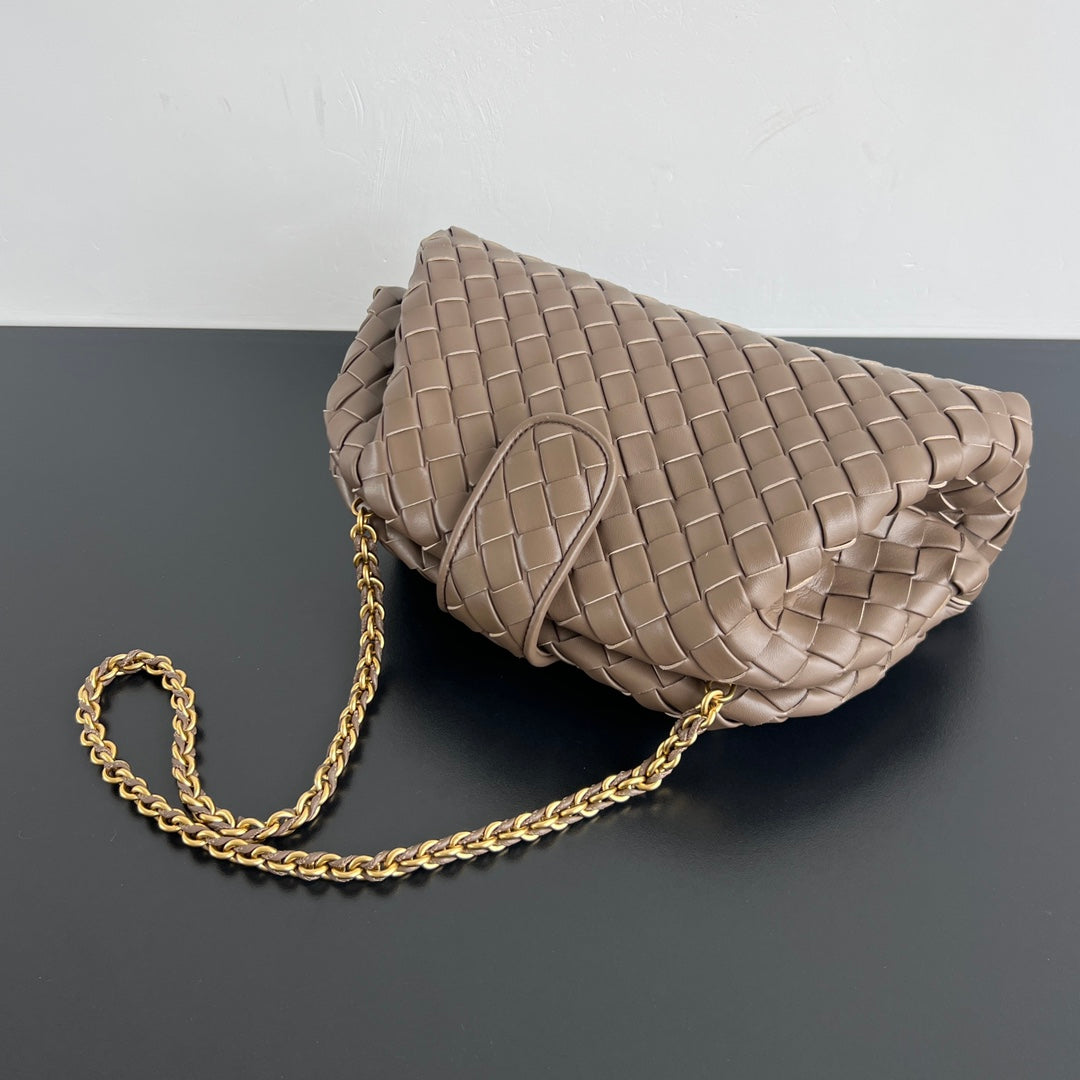 Bottega Veneta BV Lauren 1980 31.5cm Dark Beige Lambskin