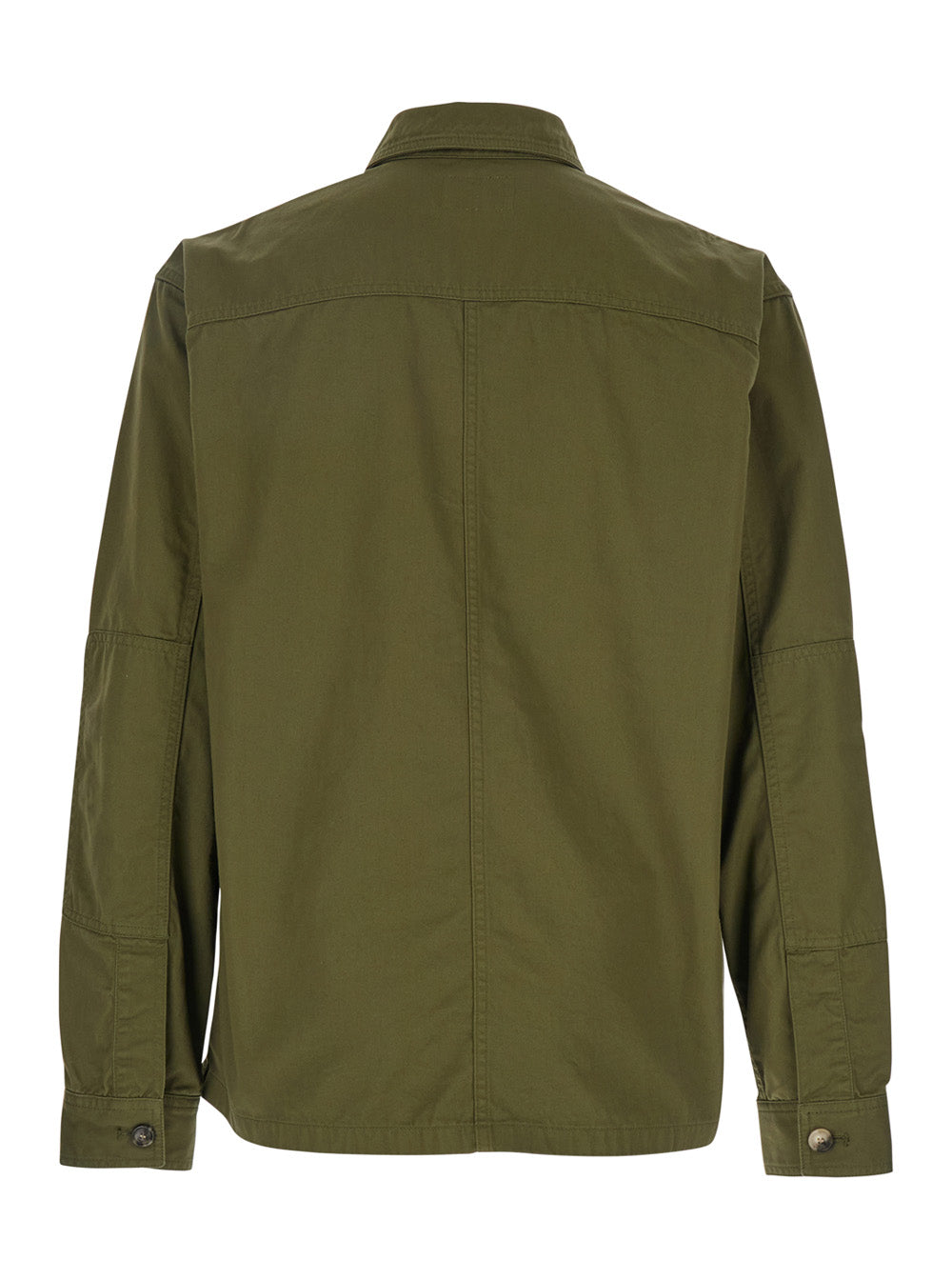 Saint Laurent Men Green Jacket With Pockets On The Front In Cotton Man