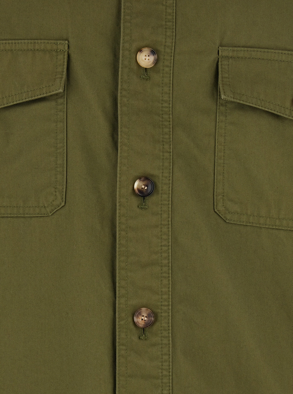 Saint Laurent Men Green Jacket With Pockets On The Front In Cotton Man