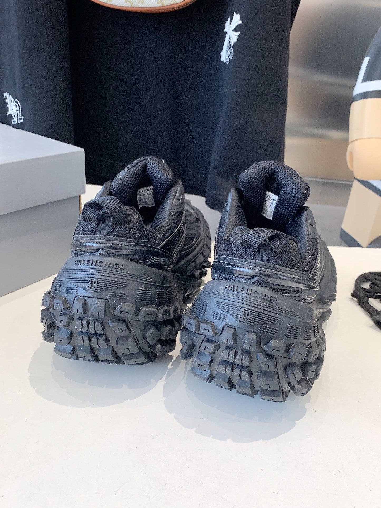 Balanciaga CHUNKY SNEAKERS IN BLACK POLYURETHANE, POLYESTER AND NYLON