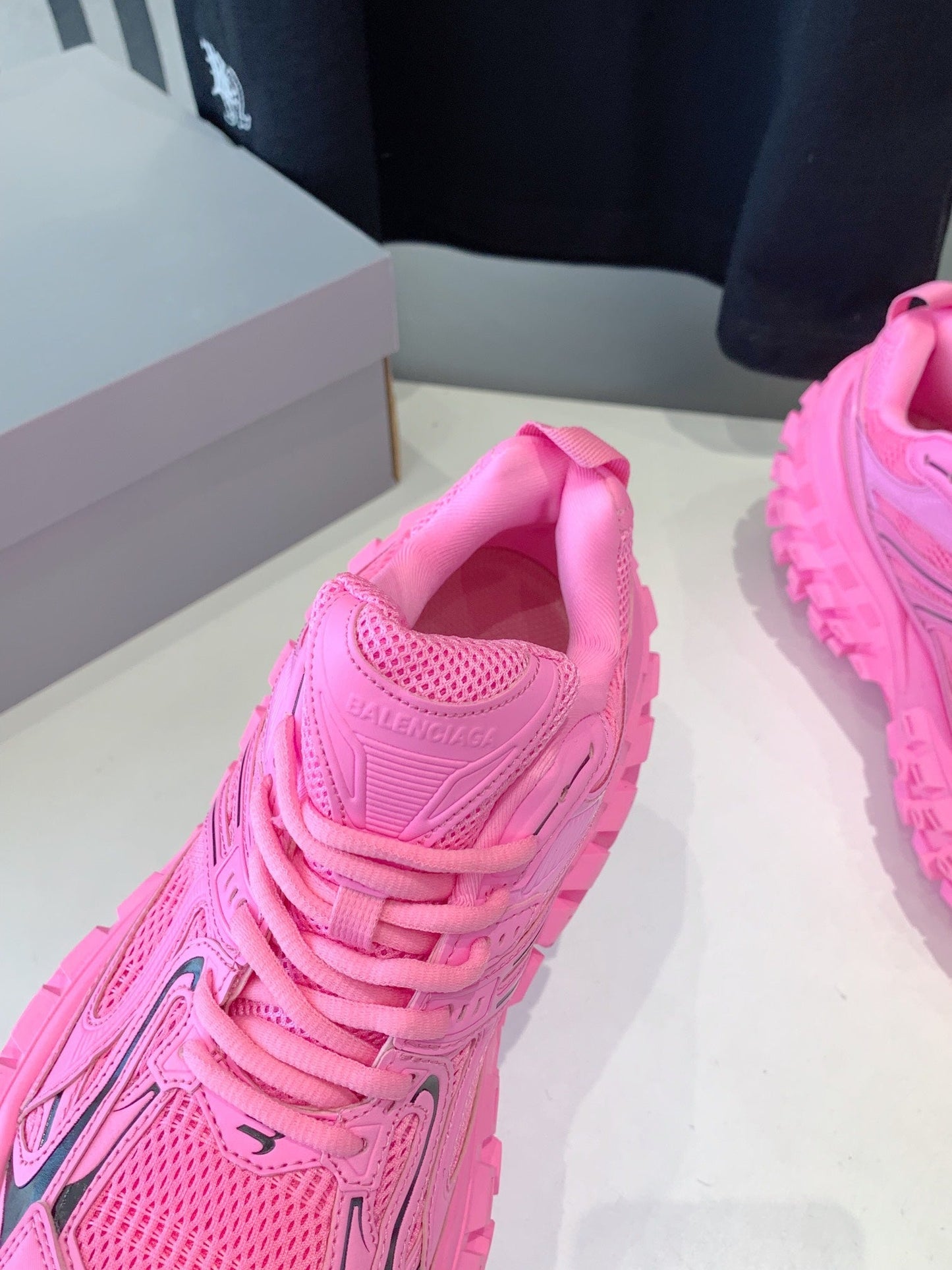 Balanciaga CHUNKY SNEAKERS IN PINK MIX BLACK POLYURETHANE, POLYESTER AND NYLON