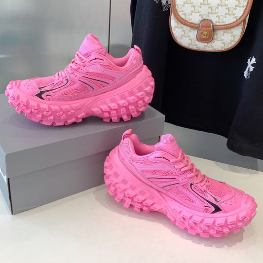 Balanciaga CHUNKY SNEAKERS IN PINK MIX BLACK POLYURETHANE, POLYESTER AND NYLON