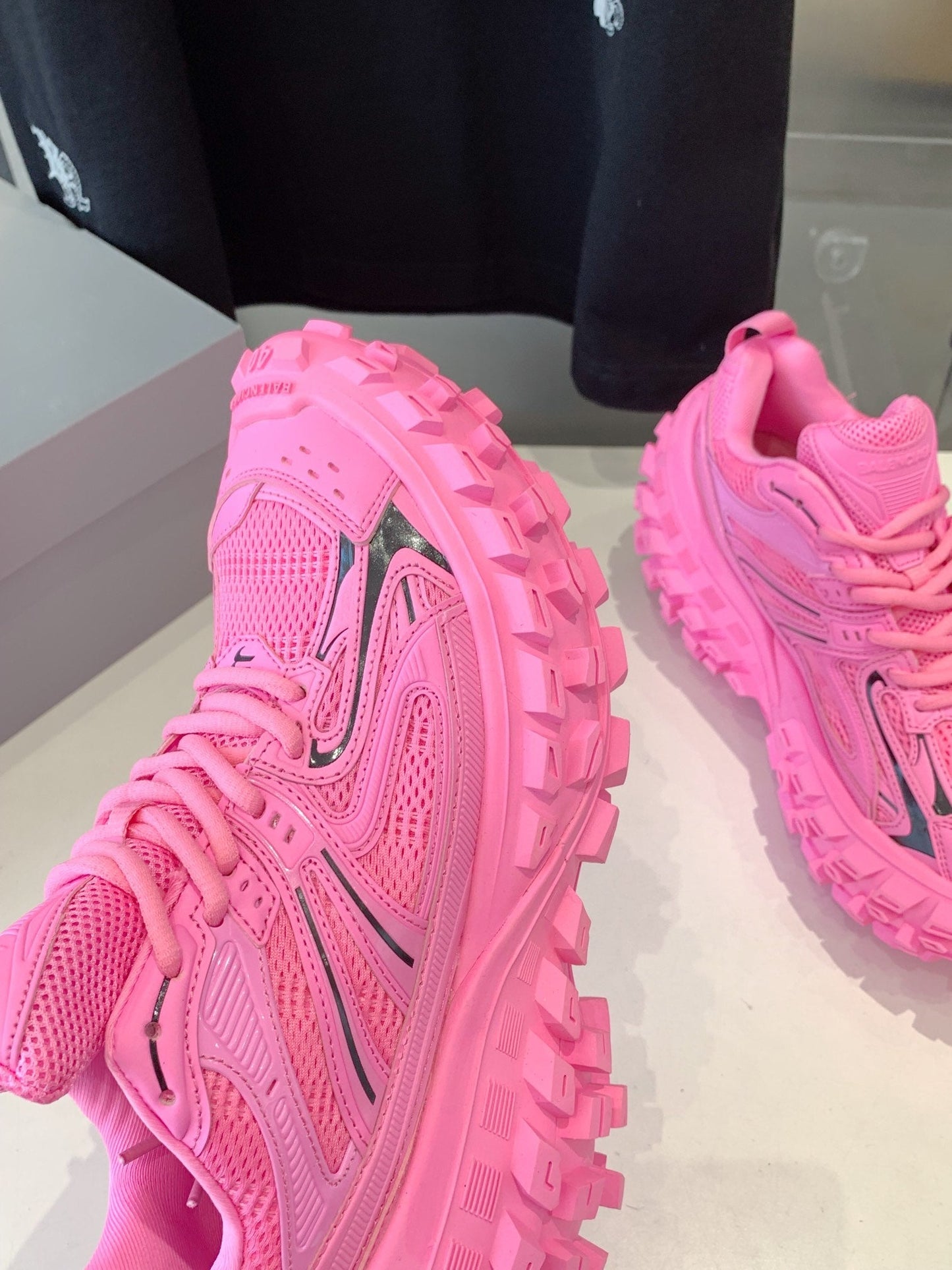 Balanciaga CHUNKY SNEAKERS IN PINK MIX BLACK POLYURETHANE, POLYESTER AND NYLON