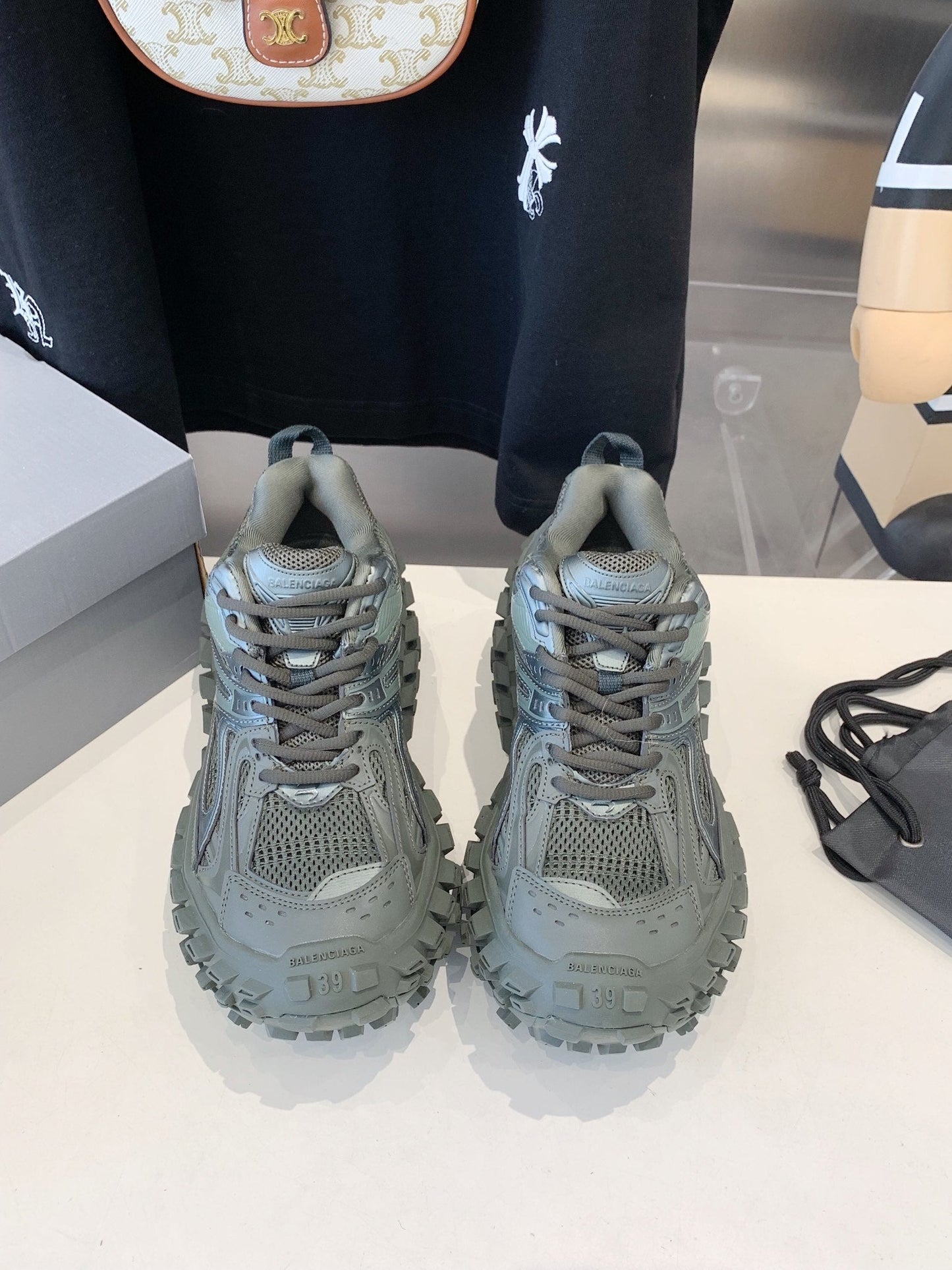 Balanciaga CHUNKY SNEAKERS IN MANTLE GRAY POLYURETHANE, POLYESTER AND NYLON