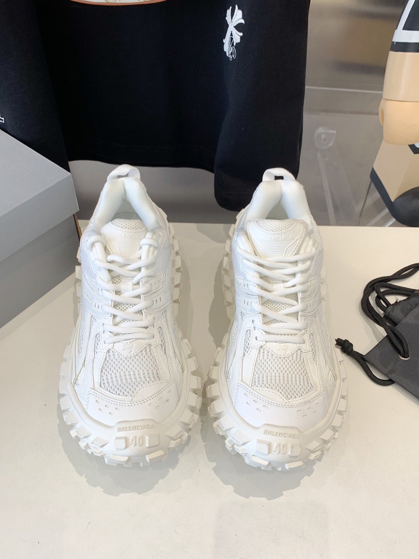 Balanciaga CHUNKY SNEAKERS IN WHITE POLYURETHANE, POLYESTER AND NYLON