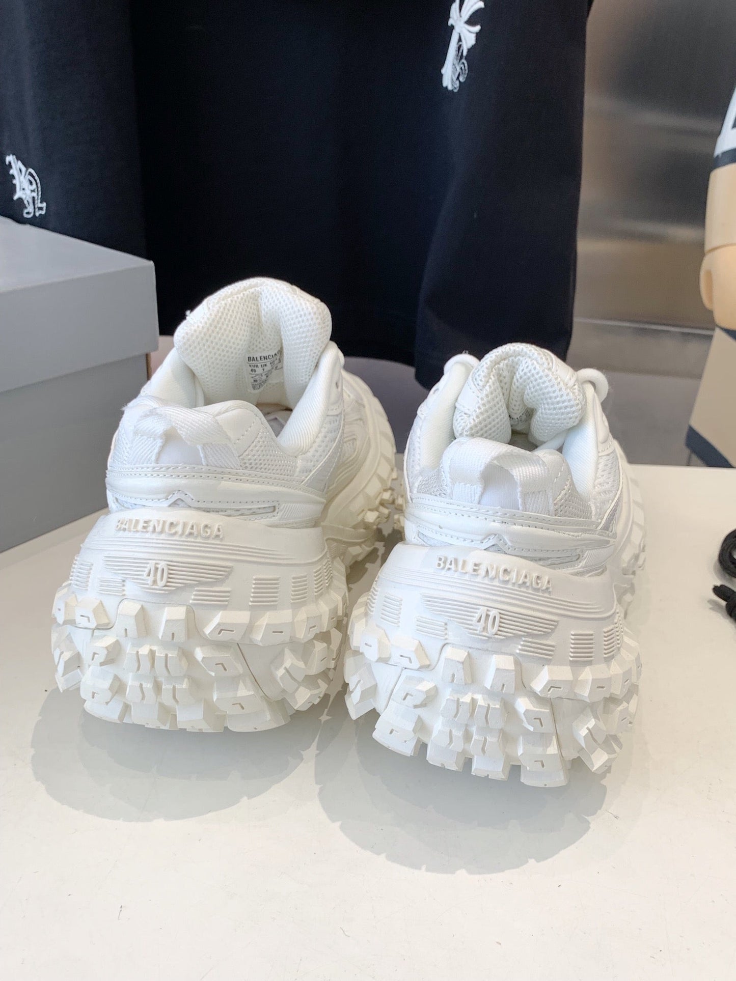 Balanciaga CHUNKY SNEAKERS IN WHITE POLYURETHANE, POLYESTER AND NYLON