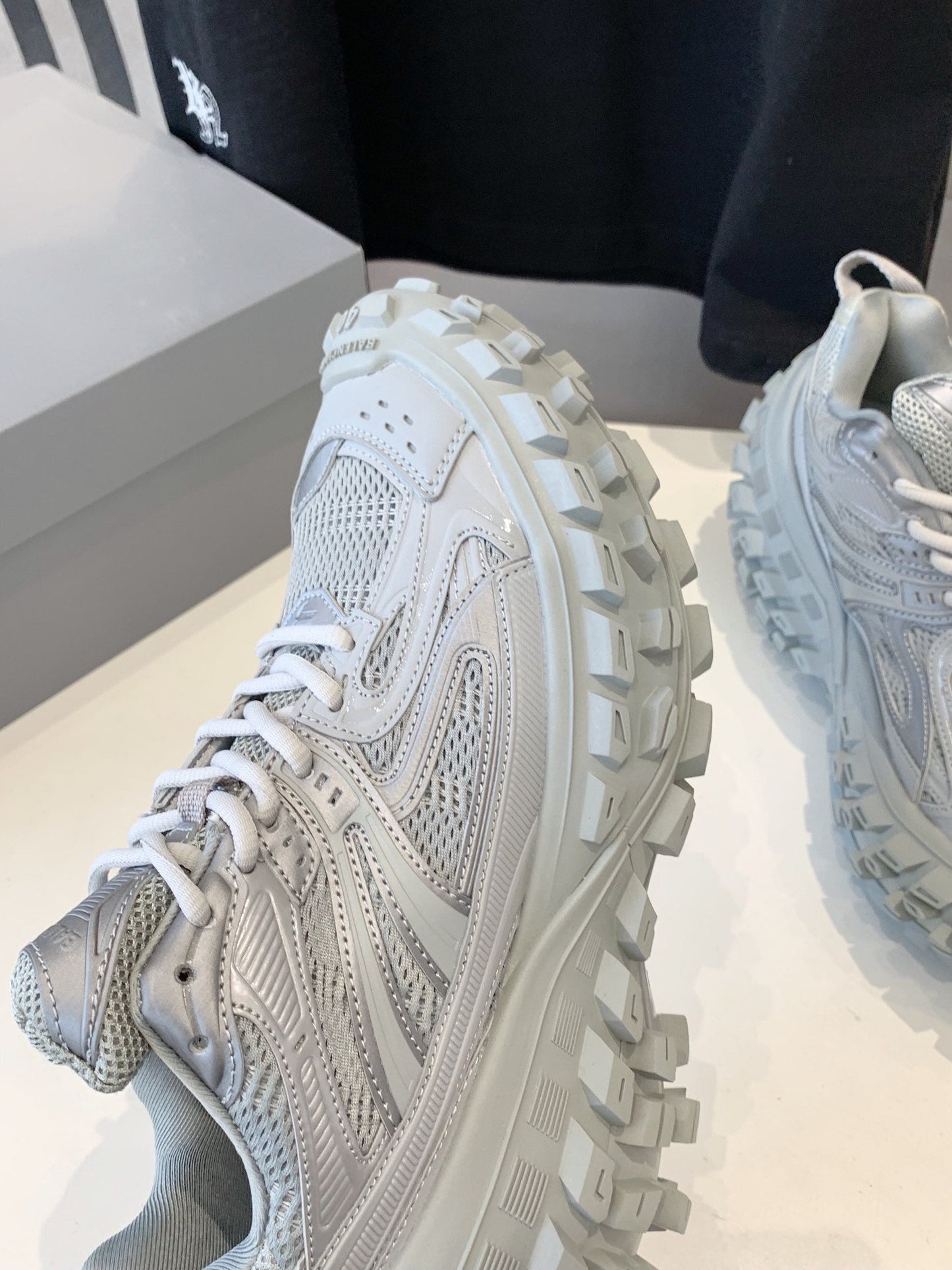 Balanciaga CHUNKY SNEAKERS IN BOMBAY GRAY POLYURETHANE, POLYESTER AND NYLON