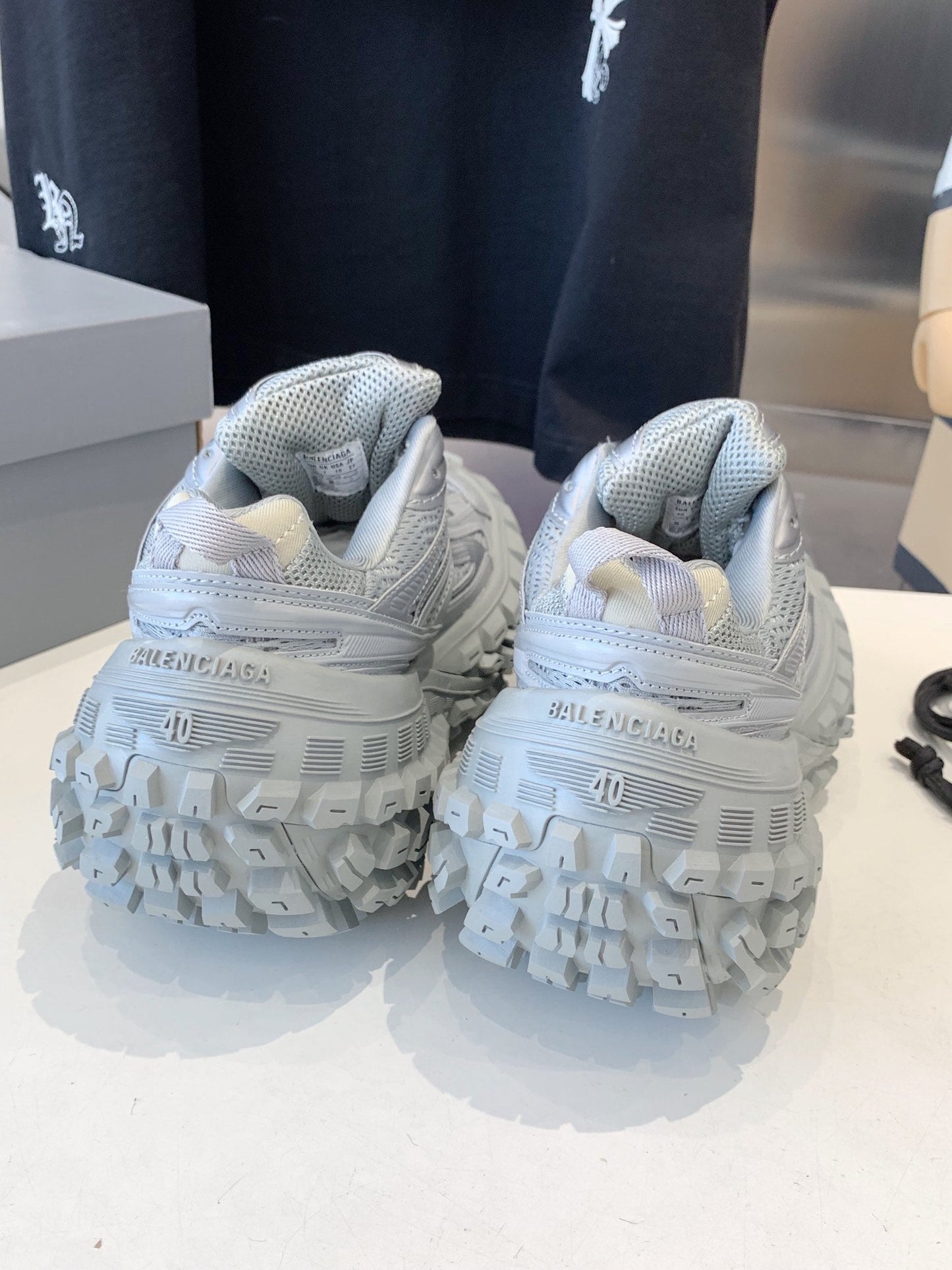 Balanciaga CHUNKY SNEAKERS IN BOMBAY GRAY POLYURETHANE, POLYESTER AND NYLON