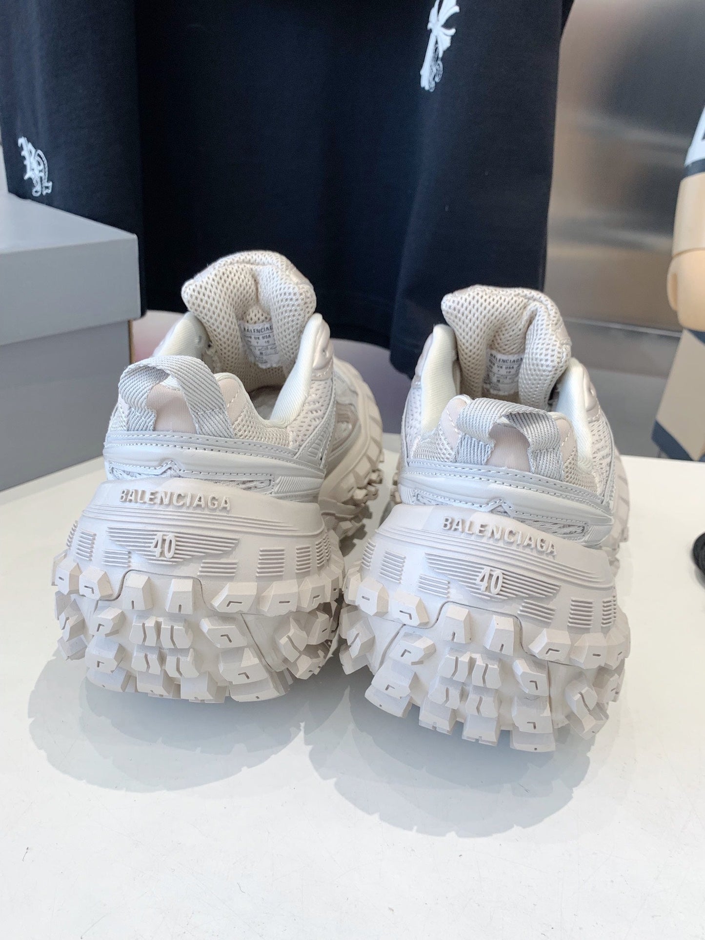 Balanciaga CHUNKY SNEAKERS IN BONE BEIGE POLYURETHANE, POLYESTER AND NYLON
