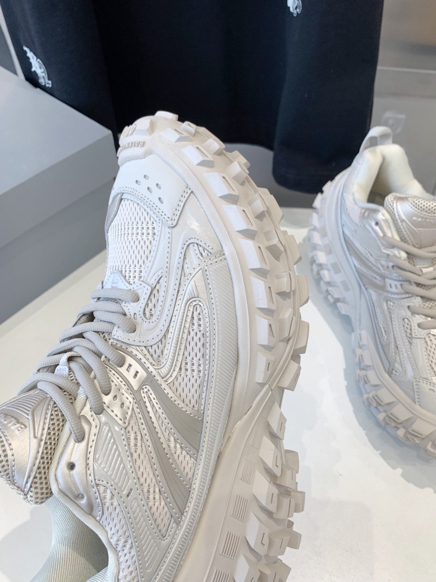 Balanciaga CHUNKY SNEAKERS IN BONE BEIGE POLYURETHANE, POLYESTER AND NYLON