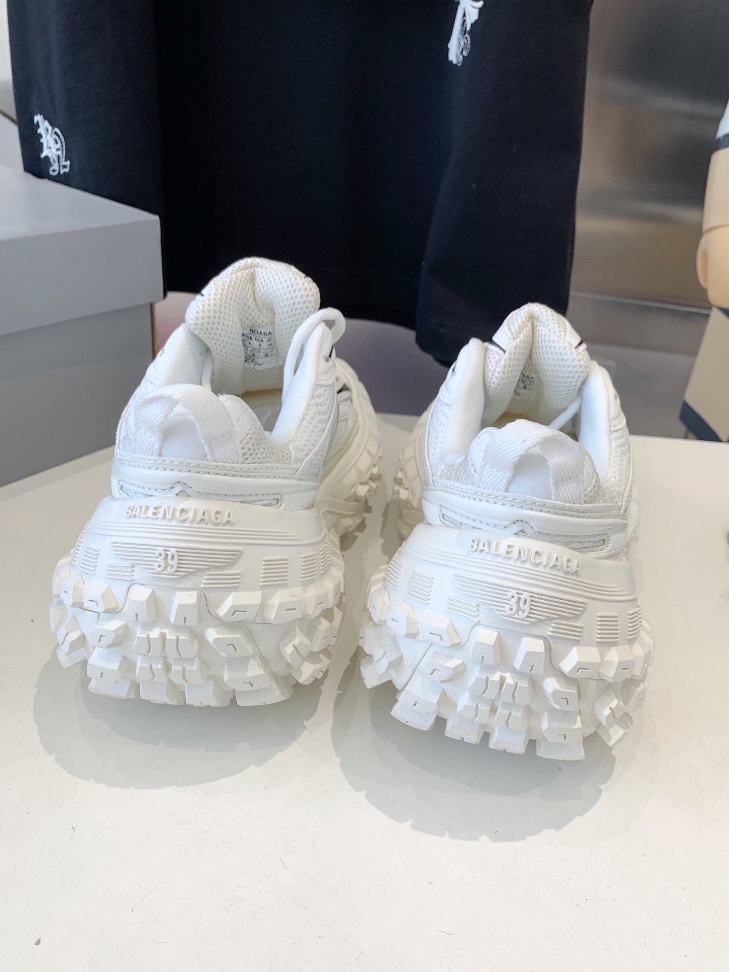 Balanciaga CHUNKY SNEAKERS IN WHITE MIX BLACK POLYURETHANE, POLYESTER AND NYLON