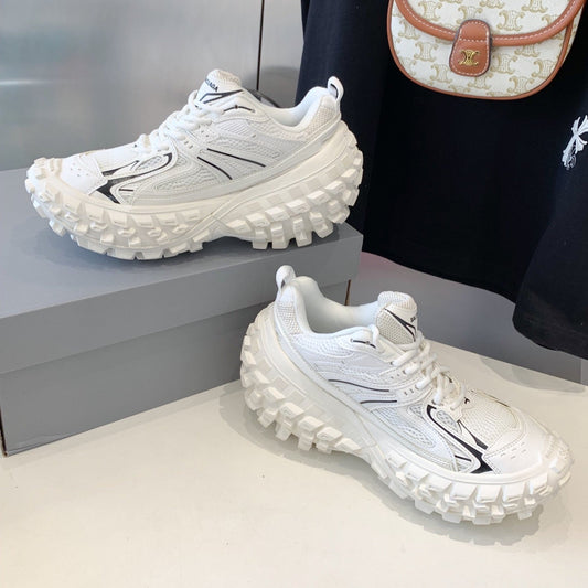 Balanciaga CHUNKY SNEAKERS IN WHITE MIX BLACK POLYURETHANE, POLYESTER AND NYLON