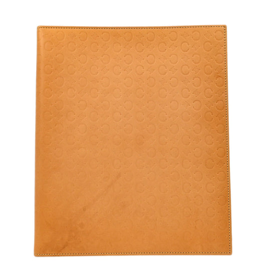 Celine Brown Leather Binder Small New