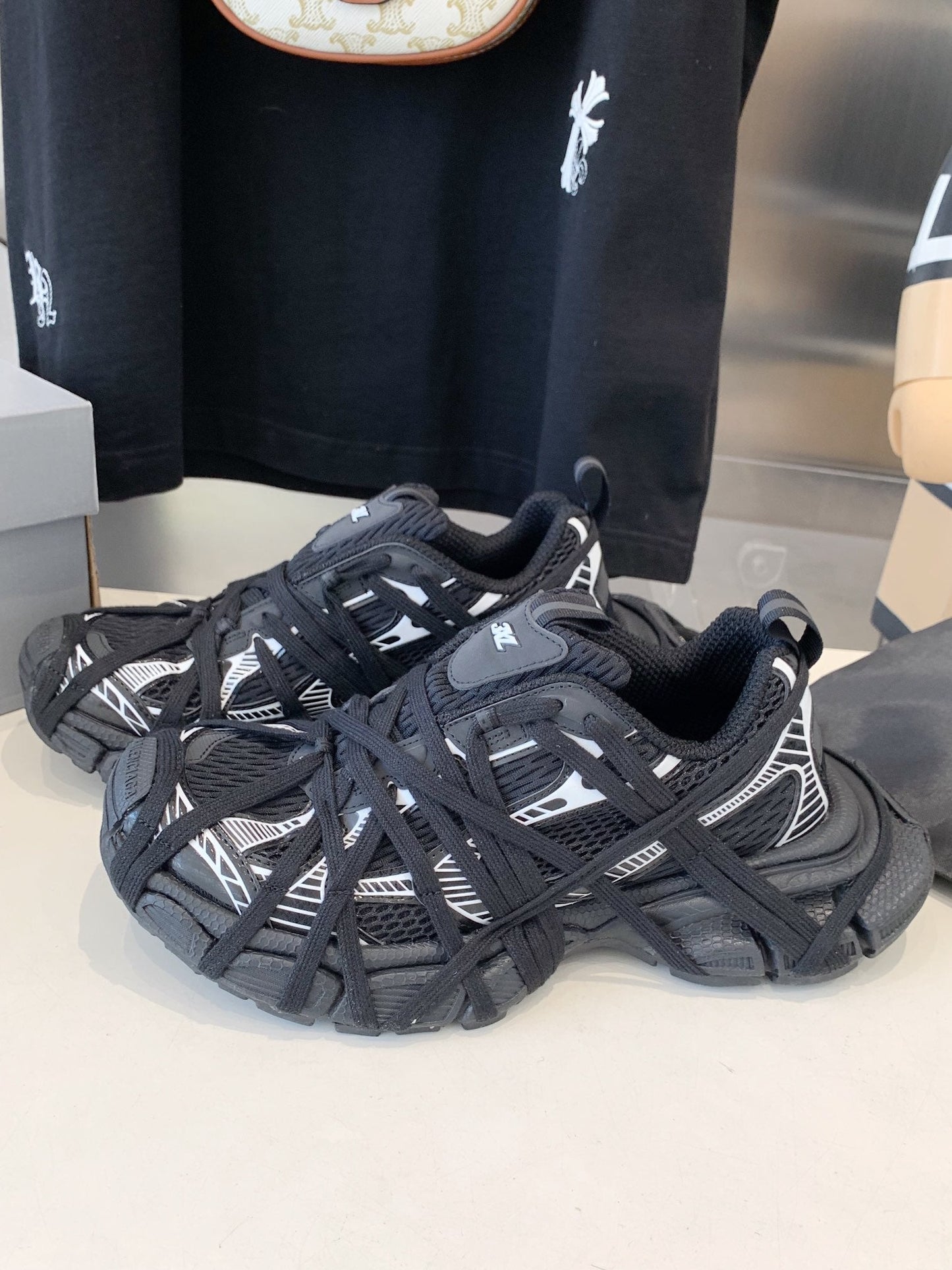 Balanciaga 3XL EXTREME LACE SNEAKER BLACK MIX WHITE
