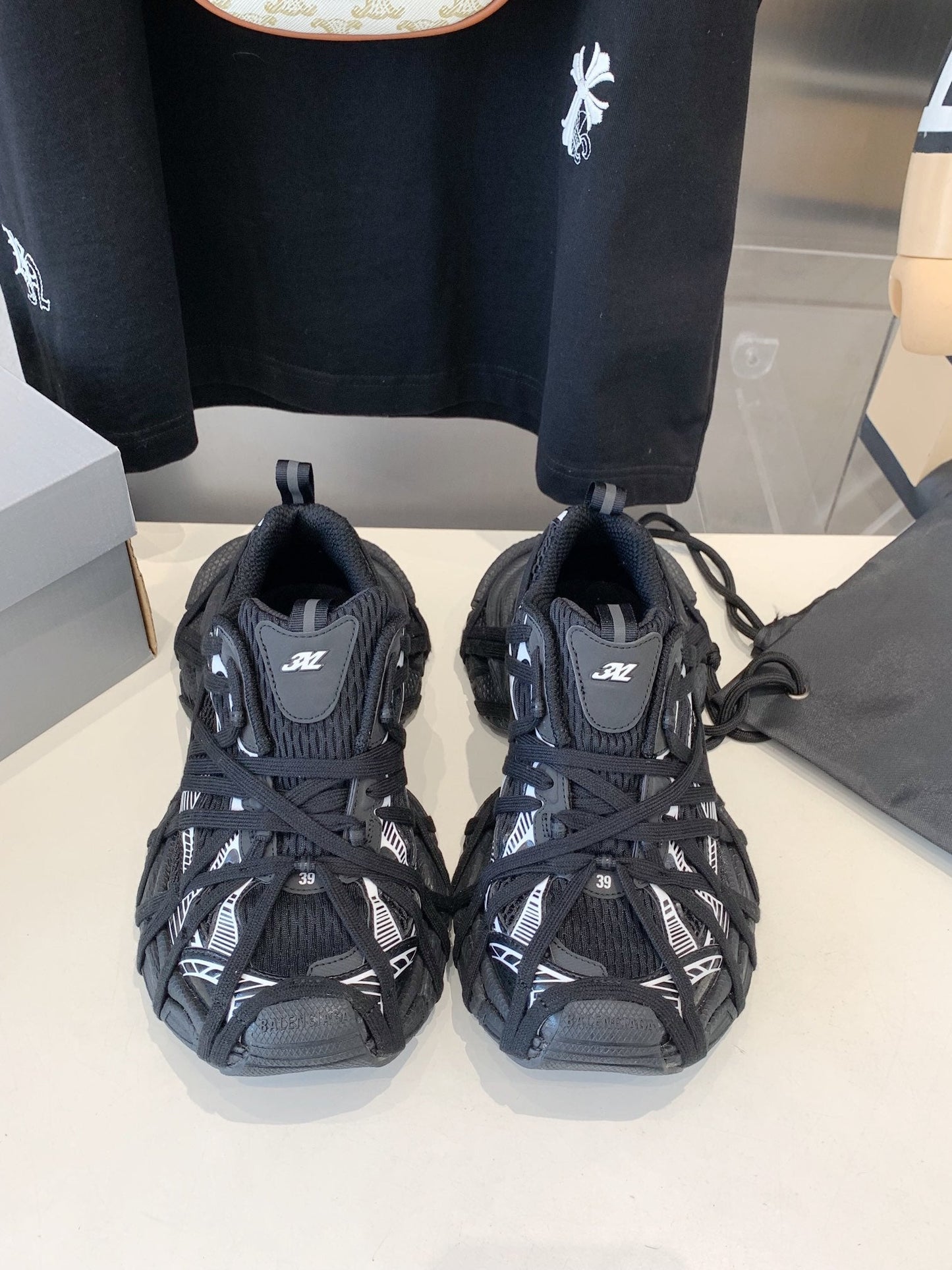Balanciaga 3XL EXTREME LACE SNEAKER BLACK MIX WHITE