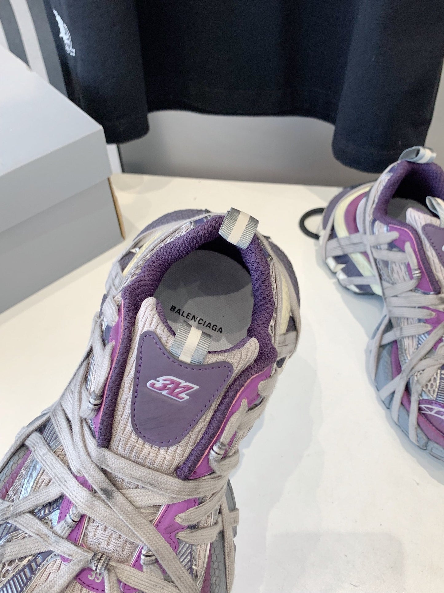 Balanciaga 3XL EXTREME LACE SNEAKER PURPLE AND GRAY