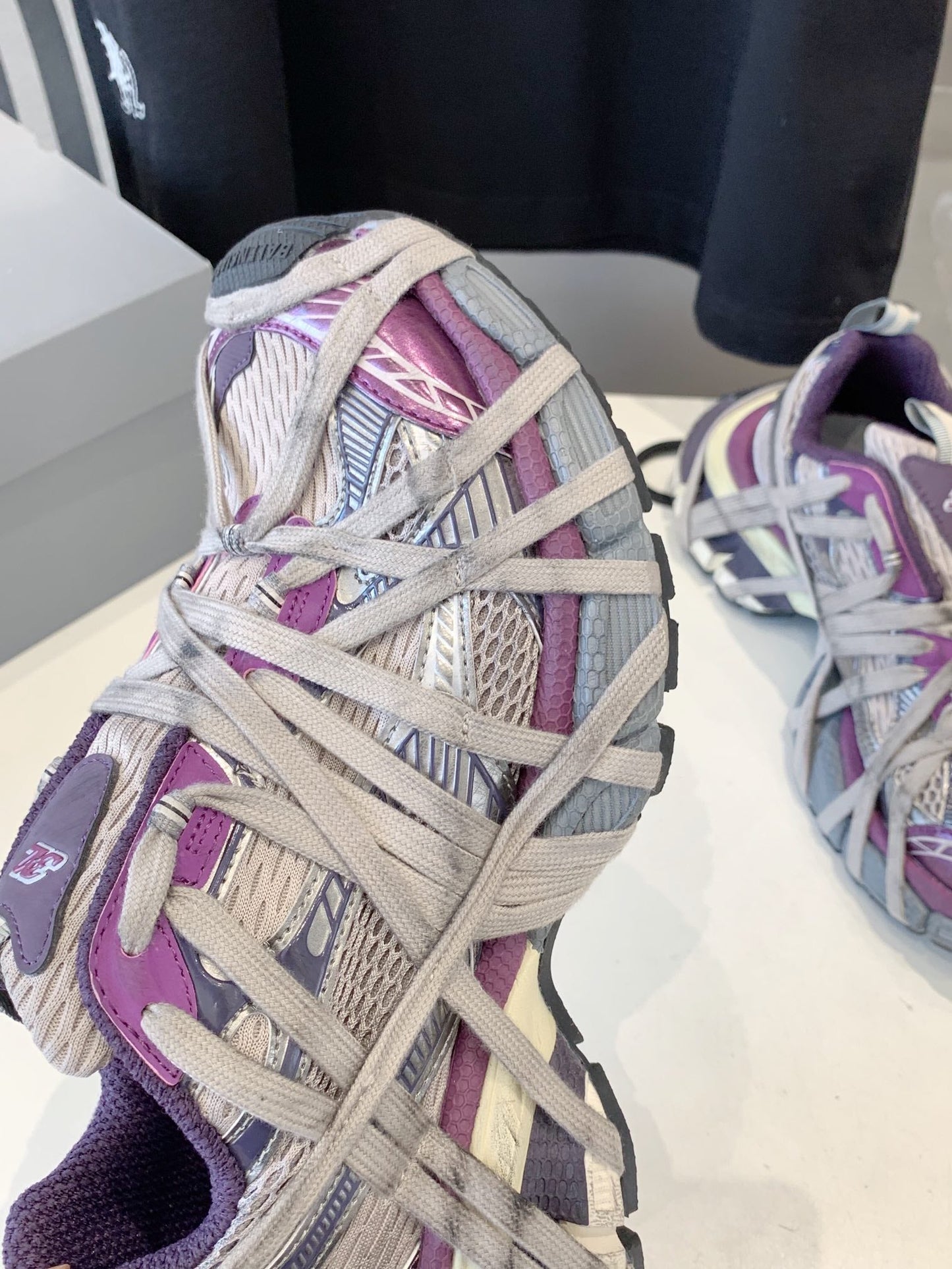 Balanciaga 3XL EXTREME LACE SNEAKER PURPLE AND GRAY
