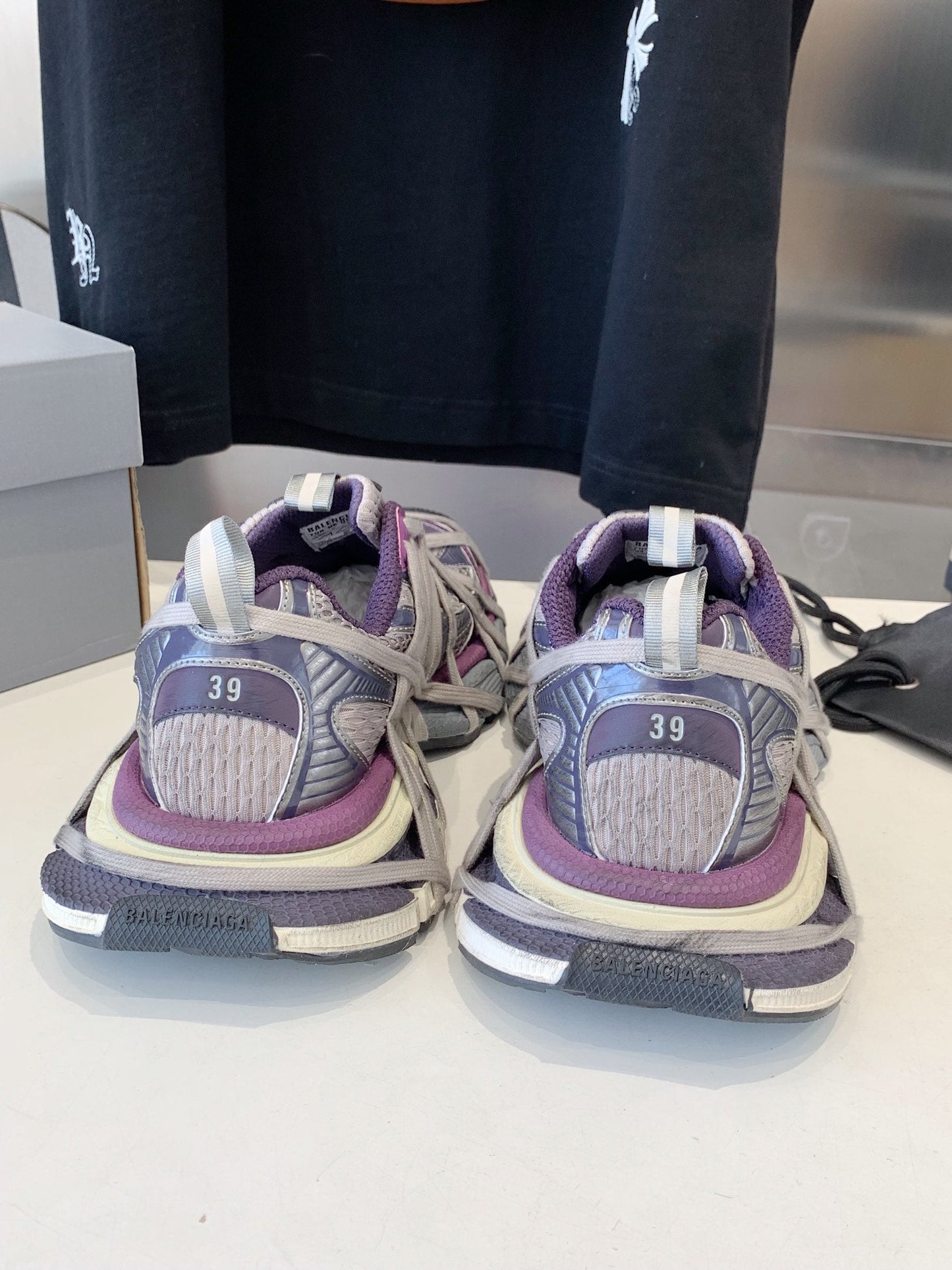 Balanciaga 3XL EXTREME LACE SNEAKER PURPLE AND GRAY
