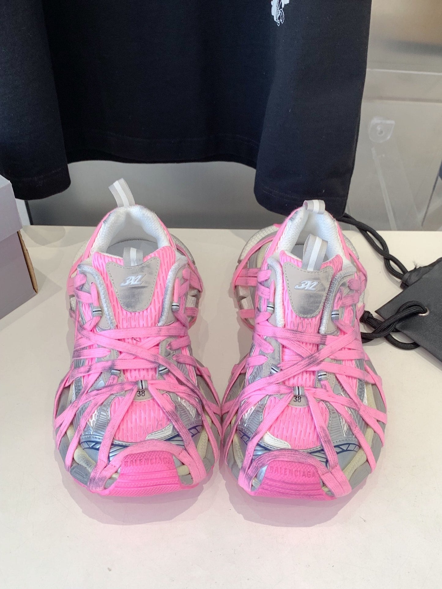 Balanciaga 3XL EXTREME LACE SNEAKER SILVER AND PINK