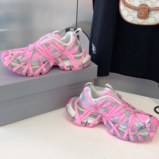 Balanciaga 3XL EXTREME LACE SNEAKER SILVER AND PINK
