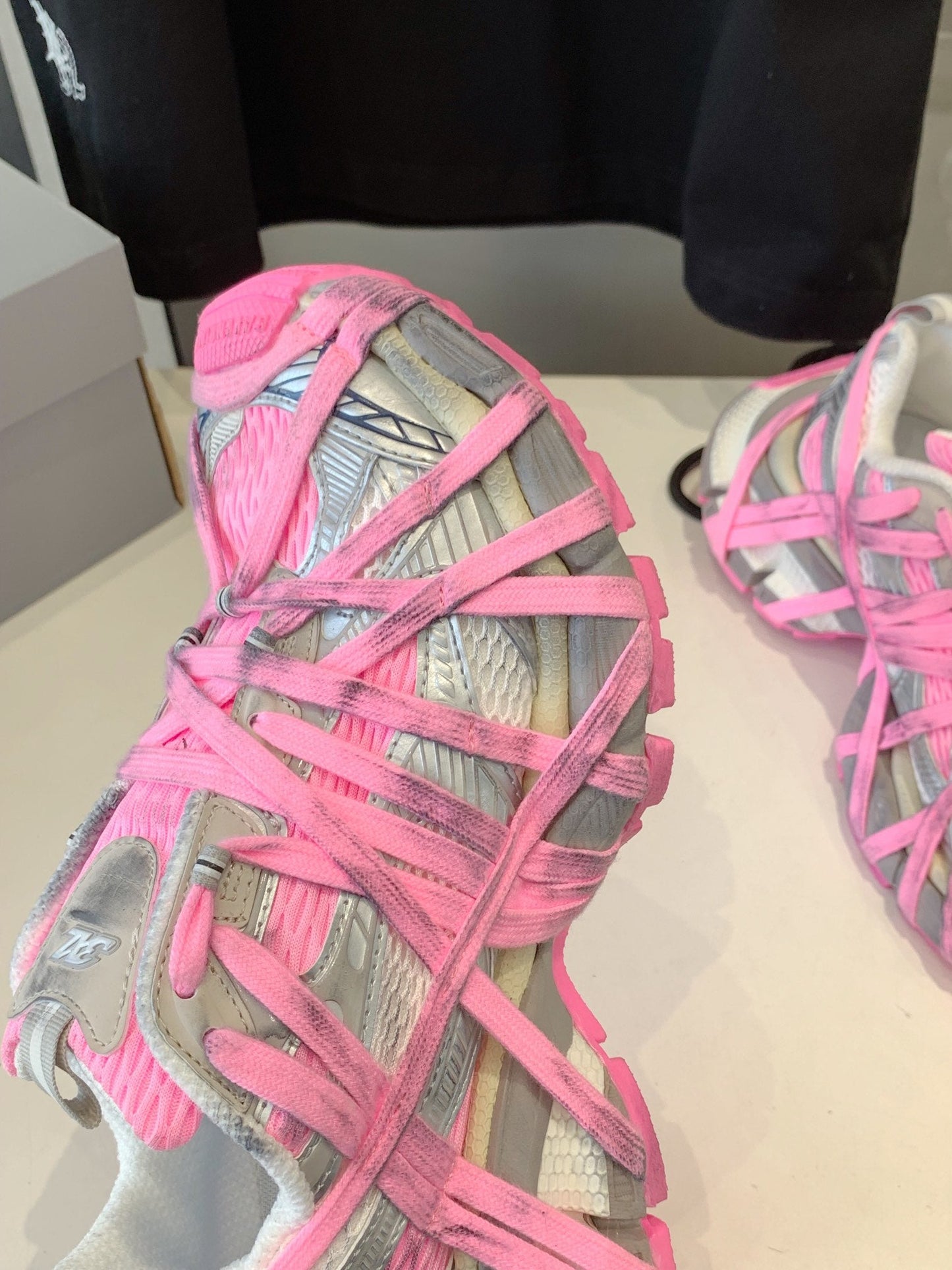 Balanciaga 3XL EXTREME LACE SNEAKER SILVER AND PINK