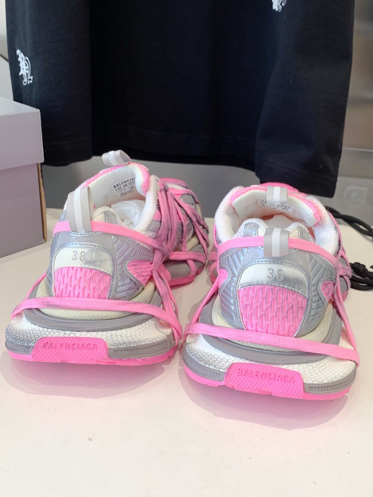 Balanciaga 3XL EXTREME LACE SNEAKER SILVER AND PINK