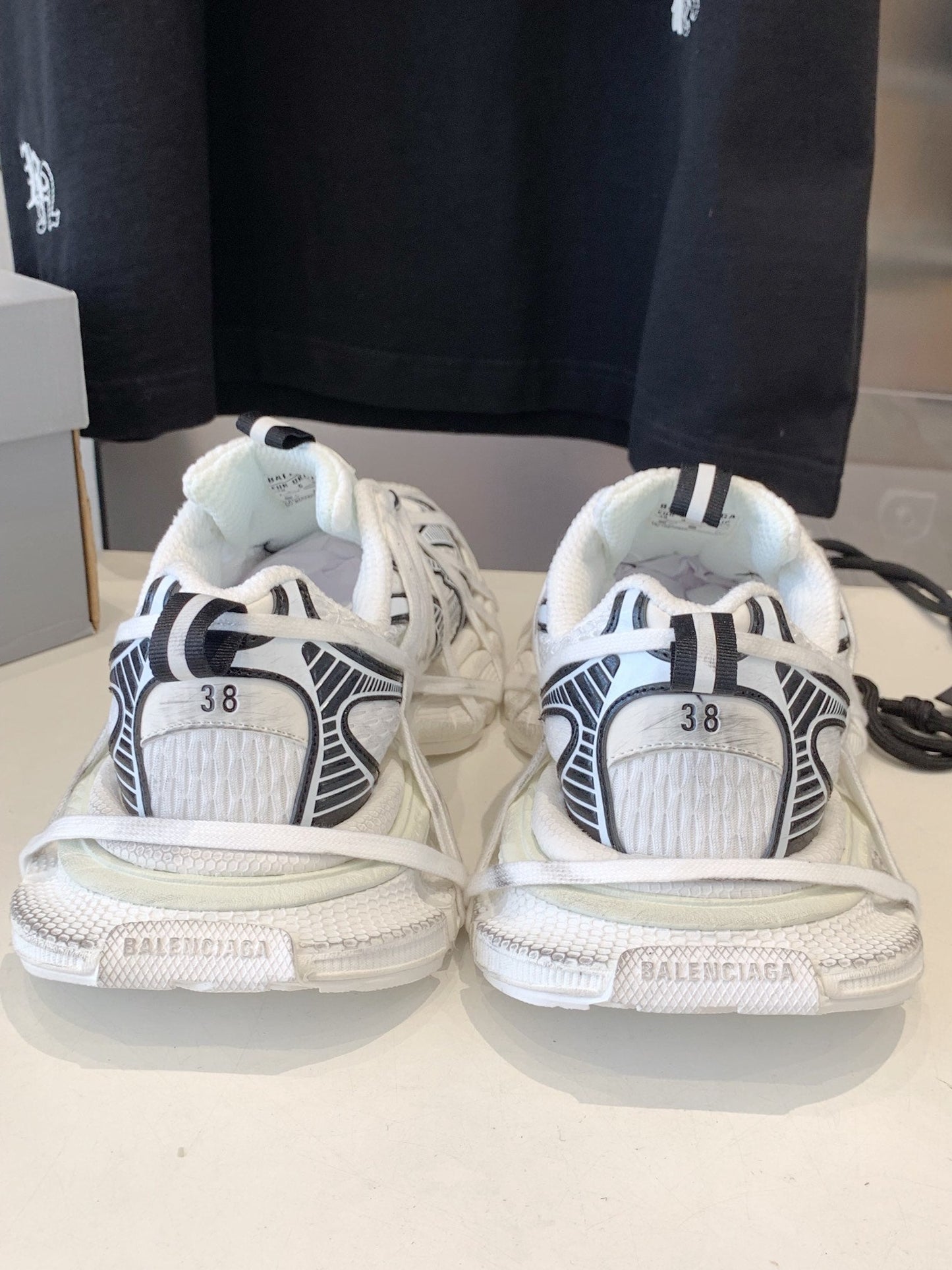 Balanciaga 3XL EXTREME LACE SNEAKER WHITE AND SILVER