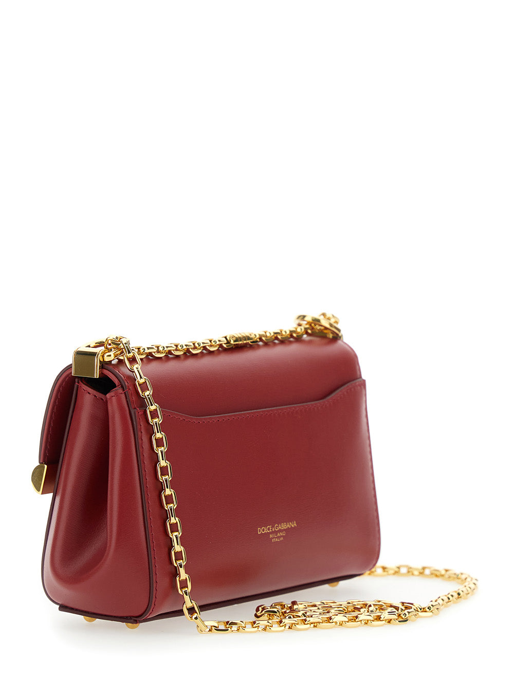 Dolce & Gabbana Women 'Marlene' Red Shoulder Bag With Twist Lock In Leather Woman