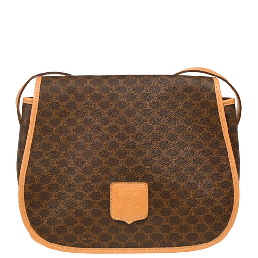 Celine Brown Macadam Shoulder Bag