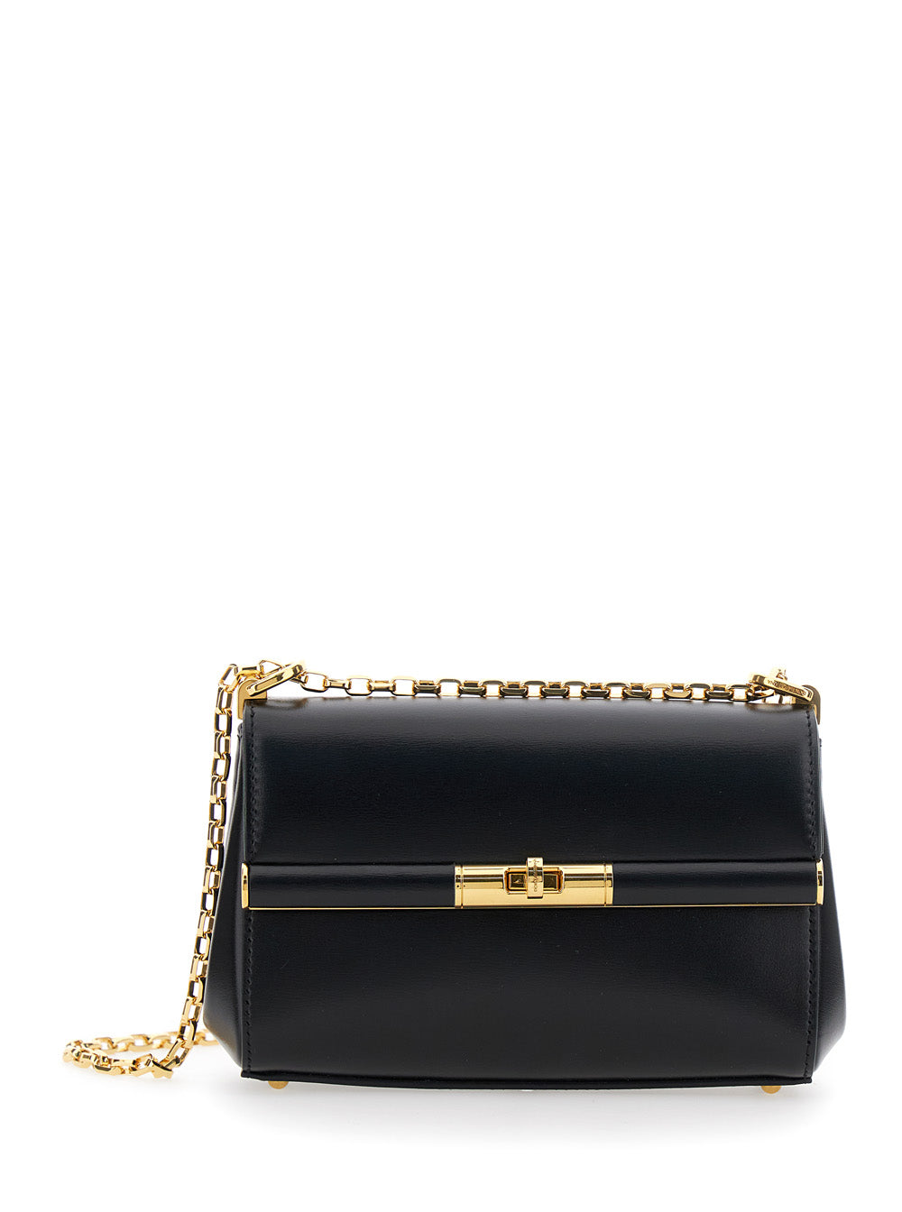 Dolce & Gabbana Women 'Marlene' Black Shoulder Bag With Twist Lock In Leather Woman