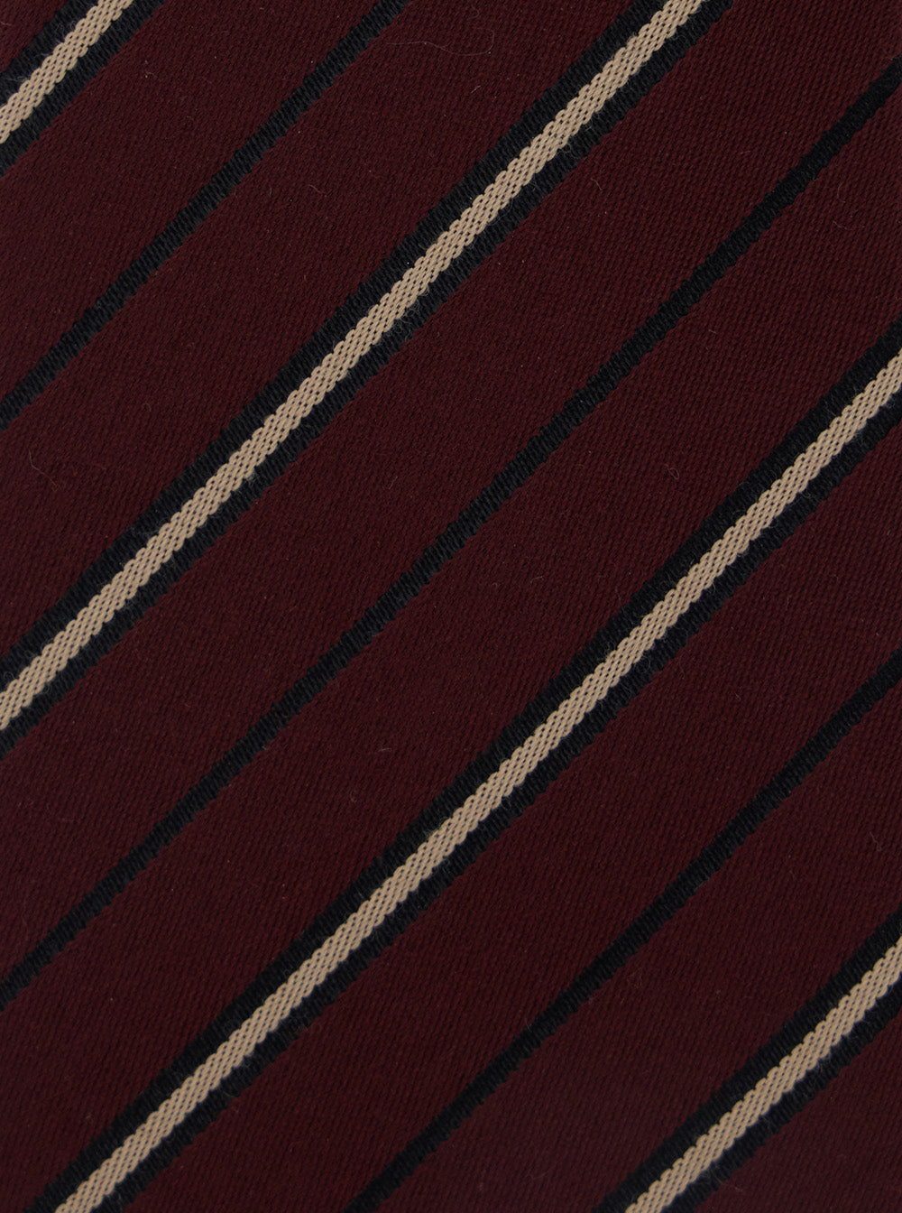 Saint Laurent Men Bordeaux Tie With Rear Tie Closure And All-Over Stirped Motif In Wool And Silk Woman