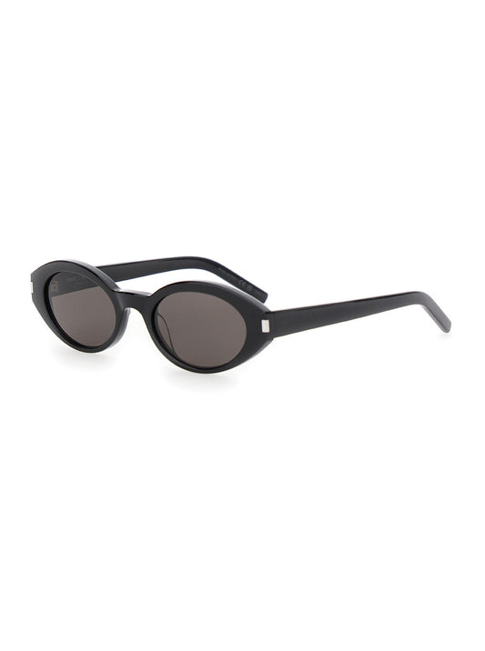 Saint Laurent Women 'Sl 567' Black Sunglasses With Logo Temples In Acetate Woman